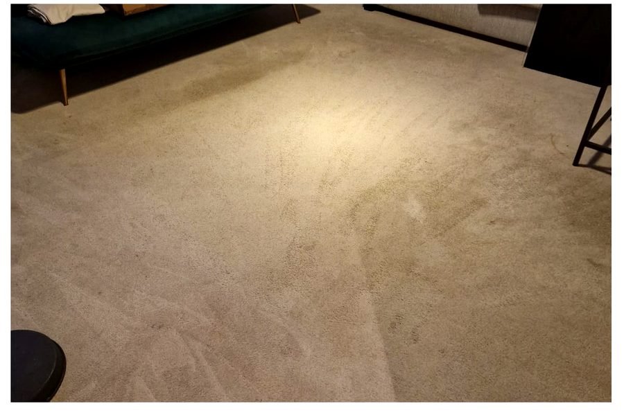Living room reset after deep cleaning